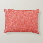 オレンジ色の革の表皮のテクスチャ層のサンプル アクセントクッション (裏面)