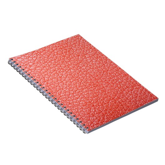 オレンジ色の革の表皮のテクスチャ層のサンプル ノートブック (右側)