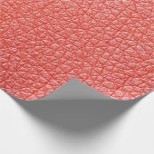 オレンジ色の革の表皮のテクスチャ層のサンプル ラッピングペーパー (角)