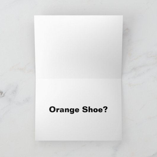 オレンジ色の靴は私から聞いて嬉しい? カード (内部)