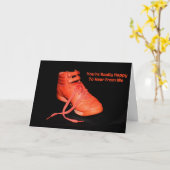 オレンジ色の靴は私から聞いて嬉しい？ カード (黄色い花)