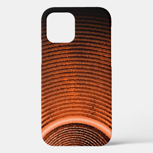 オレンジ色の音楽スピーカーと音波のケースメイトiPh Case-Mate iPhoneケース (裏面)