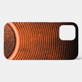 オレンジ色の音楽スピーカーと音波のケースメイトiPh Case-Mate iPhoneケース (裏面 (横))