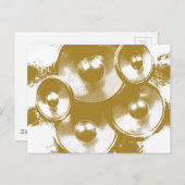 オレンジ色の音楽スピーカー ポストカード (正面/裏面)