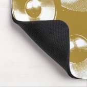 オレンジ色の音楽スピーカー マウスパッド (コーナー)