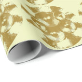 オレンジ色の音楽スピーカー ラッピングペーパー (ロールコーナー)