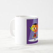 オレンジ色の頭のキャラクター コーヒーマグカップ (正面左)