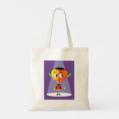 オレンジ色の頭のキャラクター トートバッグ (裏面)