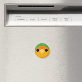 オレンジ色の顔をした桃色のラブバードの顔 マグネット (インサイチュ (食洗機))