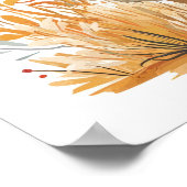 オレンジ色の風船ポスターを掲げた可愛い漫画 ポスター (角)