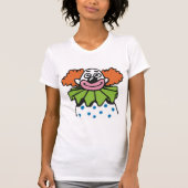 オレンジ色の髪のひょうきんなピエロキャラクター Tシャツ (正面)