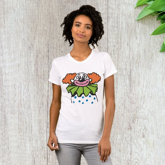 オレンジ色の髪のひょうきんなピエロキャラクター Tシャツ