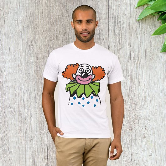 オレンジ色の髪の奇抜なピエロキャラクター Tシャツ