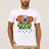 オレンジ色の髪の奇抜なピエロキャラクター Tシャツ (正面)