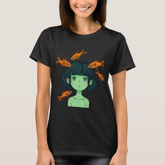 オレンジ色の魚 Tシャツ (正面)