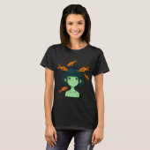 オレンジ色の魚 Tシャツ (正面フル)