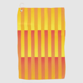 オレンジ色の黄ストライプの色 ゴルフタオル
