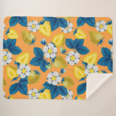 オレンジ色の黄色いイチゴ シェルパブランケット (正面(横))