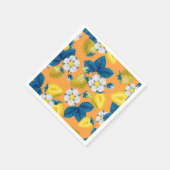 オレンジ色の黄色いイチゴ スタンダードカクテルナプキン (角)