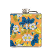 オレンジ色の黄色いイチゴ フラスク (裏面)