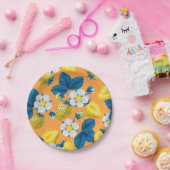 オレンジ色の黄色いイチゴ ペーパープレート (パーティー)