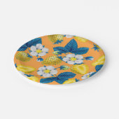 オレンジ色の黄色いイチゴ ペーパープレート (アングル)