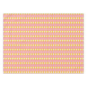 オレンジ色の黄色いサンズオンピンクストライプ色 テーブルクロス (正面(横))