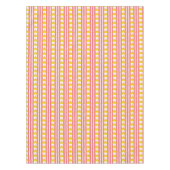 オレンジ色の黄色いサンズオンピンクストライプ色 テーブルクロス (正面)