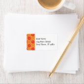 オレンジ色の黄色いシェブロンに輝く夏のグレープフルーツ ラベル (インサイチュ)