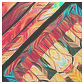 オレンジ色の黄色い抽象芸術幾何学的パターン ファブリック (クローズアップ)