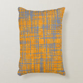 オレンジ色の黄色い灰色の青のパタモダンーン アクセントクッション (正面(垂直))