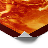 オレンジ色の黄色い白の羽を持つロマンチックな天使 ポスター (角)