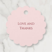 オレンジ色の黄色い花中国の枠春の結婚式 フェイバータグ (裏面)