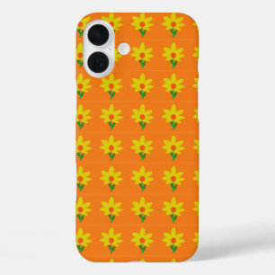 オレンジ色の黄色い花 iPhone 16 PLUSケース