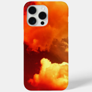 オレンジ色の黄色い赤い空の雲 iPhone 15 PRO MAXケース