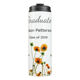 オレンジ色の黄色い野モダン花は徐々に素朴 タンブラー