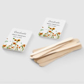 オレンジ色の黄色い野モダン花は徐々に素朴 ハンドファン (組立なし)