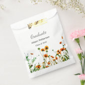 オレンジ色の黄色い野モダン花は徐々に素朴 フェイバーバッグ (封をした状態)