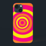 オレンジ色の黄色とピンクのパターンの携帯電話ケース iPhone 13 MINIケース<br><div class="desc">スタイル保護の電話バターカップの衣料品と収集品によるこのカラフル付き携帯電話ケース。電話ケースは、オレンジ、黄色、およびピンクの色合いのカラフルレトロスタイルパターンを備えている。様々な携帯電話のブランドやモデルで利用可能。</div>