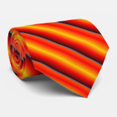 オレンジ色の黄色と青のタイストライプのプ ネクタイ (ロール)