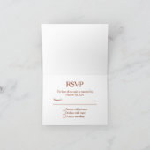 オレンジ色の黄色のひまわり RSVP 結婚式の招待状 招待状 (内部)