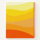 オレンジ色の黄色のジャーナル・ノートのパーソナライズ ノートブック (裏面)