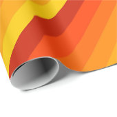 オレンジ色の黄色のハッピーバースデーGiftwrap名前の追加 ラッピングペーパー (ロールコーナー)