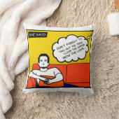 オレンジ色の黄色のブルーハニードゴツゴツゴツしたギーク漫画 クッション (ブランケット)