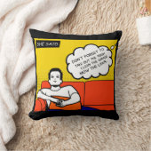 オレンジ色の黄色のブルーハニードゴツゴツゴツしたギーク漫画 クッション (ブランケット)