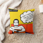 オレンジ色の黄色のブルーハニードゴツゴツゴツしたギーク漫画 クッション (ブランケット)