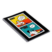 オレンジ色の黄色のブルーハニードゴツゴツゴツしたギーク漫画 ノートブック (右側)