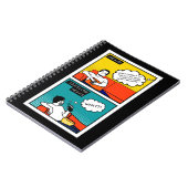 オレンジ色の黄色のブルーハニードゴツゴツゴツしたギーク漫画 ノートブック (左側)