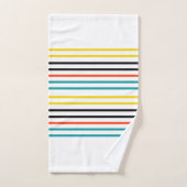 オレンジ色の黄色のブルーハニードゴツゴツゴツしたギーク漫画 バスタオルセット (ハンドタオル)