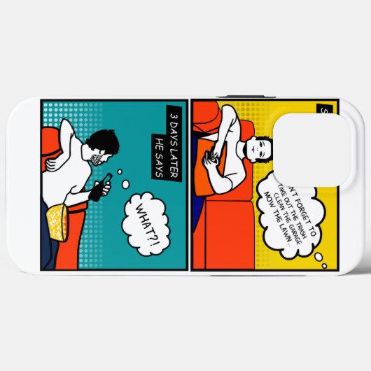 オレンジ色の黄色のブルーハニードゴツゴツゴツしたギーク漫画 Case-Mate iPhoneケース (裏面 (横))